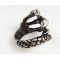 2Pcs 2Colors Retro Style Punk Eagle Claw Ring #7 R-1011