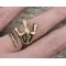 2Pcs 2Colors Retro Style Punk Eagle Claw Ring #7 R-1011