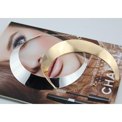 gold plated alloy punk style choker necklace N-2010