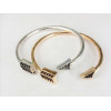 vintage style silver gold love arrow bangle B-0160