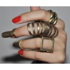 simple Punk style  3 pieces 3colors Fingernail Ring R-1022