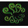 Lot 12 Pcs Wholesale Size Selectable Green Acrylic Question Marks Ear Piercing I-0002