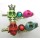 Retro Style Red & Blue Gem Crown Skull Necklace Ring Set S-0008