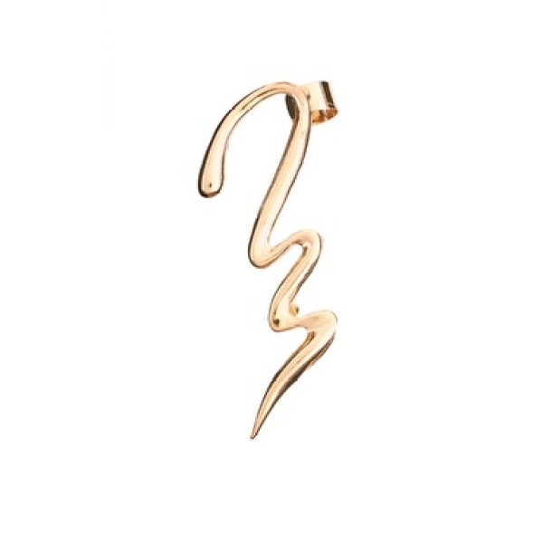 2Pcs Left and Right Ear Style silver bronze Gold Plated Spiral Snake Stud Earring E-1173