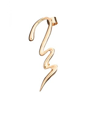 2Pcs Left and Right Ear Style silver bronze Gold Plated Spiral Snake Stud Earring E-1173