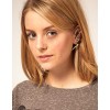 2Pcs Left and Right Ear Style silver bronze Gold Plated Spiral Snake Stud Earring E-1173