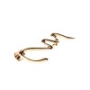 2Pcs Left and Right Ear Style silver bronze Gold Plated Spiral Snake Stud Earring E-1173