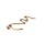 2Pcs Left and Right Ear Style silver bronze Gold Plated Spiral Snake Stud Earring E-1173