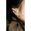 2Pcs Left and Right Ear Style silver bronze Gold Plated Spiral Snake Stud Earring E-1173