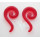 Lot 12 Pcs Wholesale Size Selectable red Acrylic Question Marks Ear Piercing I-0001