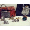 vintage style bronze feather shape fringe necklace N-3266
