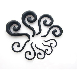 Lot 12 pcs Wholesale White Acrylic Spiral expander stretcher Kit Ear Plug Piercing I-0004