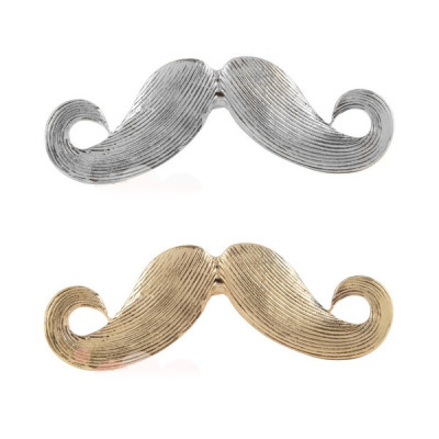 3 Colors Kitsch Cosplay Moustache Mustache Metal Ring Adjustable Size R-0183