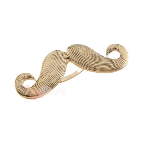 3 Colors Kitsch Cosplay Moustache Mustache Metal Ring Adjustable Size R-0183