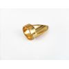 gold plated striation colorful glazed Shield ring #7 R-0130
