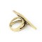Punk style Vintage Bronze Gold plated Alloy Rhombus Diamond Ring Size #5.5 R-0116