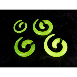 Light Green Acrylic Spiral Taper Horn Snail Stretcher expander Piercing I-0010