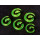 Green Acrylic Spiral Taper Horn Snail Stretcher expander Piercing I-0012