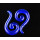 Lot 12 Pcs Wholesale Size Selectable Blue Acrylic Question Marks Ear Piercing I-0005