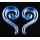 Lot 12 Pcs Wholesale Size Selectable Blue Acrylic Question Marks Ear Piercing I-0005
