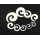 12 pieces white Acrylic Spiral Taper Horn Snail Stretcher Expander Piercing I-0015