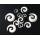 12 pieces white Acrylic Spiral Taper Horn Snail Stretcher Expander Piercing I-0015
