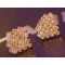 silver/gold plated clear rhinestone cute heart ear stud E-1022