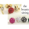 3Pcs Set CHarming Noble Full Rhinestone Ball Rabbit Ear Stud Earring E-0222