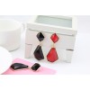 Colors Optional Noble Big Geometric Gem Ear Stud Earring E-2017