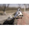 vintage style silver/bronze fox ring R-0090