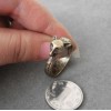 vintage style silver/bronze fox ring R-0090
