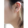 Gothic Punk Stars  Ear Cuff Chain With Fringes Dangle Tassel Gold Earrings E-0089