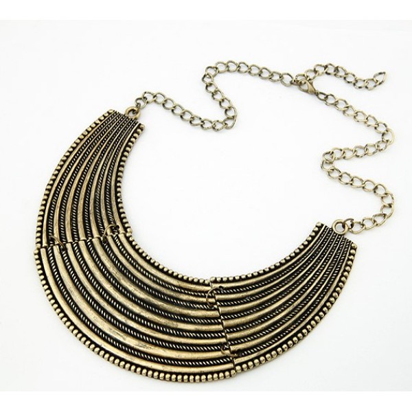 vintage style Punk Crescent Stripes Choker Collar Necklace N-2031