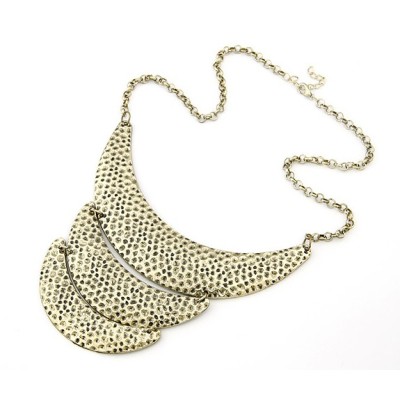 vintage style Punk Crescent spot  Bib Necklace N-2027