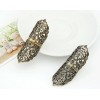 gold gun black bronze hollow out carving flower Shield joint ring R-0170