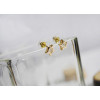 charming gold/silver plated clear zircon star ear stud E-1576
