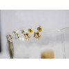charming gold/silver plated clear zircon star ear stud E-1576