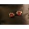 charming gold plated red zircon hollow out fish ear stud E-0634-PI