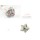 charming silver plated colorful rhinestone heart star ear stud E-1027