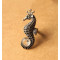 vintage bronze/silver rhinestone sea horse  ring R-0664