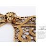retro Vintage Gold bronze Lace Effect Darkening Symmetry Flower butterfly Necklace  N-2029