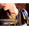 retro Vintage Gold bronze Lace Effect Darkening Symmetry Flower butterfly Necklace  N-2029