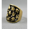 vintage bronze rhinestone skull  ring #7 R-0105
