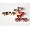 gold plated red pink,blue black rhinestone bowknot ear stud E-1523