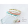 New simple style multilayer gold plated bangle pearl bracelet B-0182