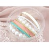 New simple style multilayer gold plated bangle pearl bracelet B-0182