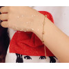 gold tone copper cute star heart bracelet anklet B-0130