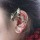 E-1204 New Gothic Punk Temptation Metal Dragon Bite Ear Cuff Wrap Earring