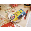 B-0178 vintage style silver bronze C shape glazed flower bangle