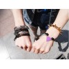 gold plated glazed triangle geometrical bracelet necklace set  N-4546  B-0025